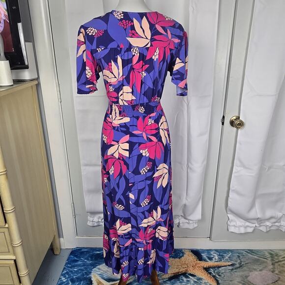 Abel the Label Santa Cruz Tropical Floral High Low Dress Size S Cruise Vacation - Picture 8 of 12